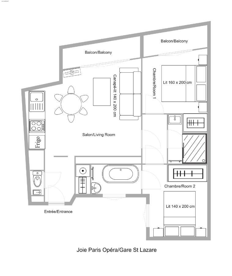 Joie Paris Opera - Gare St Lazare Apartamento Exterior foto